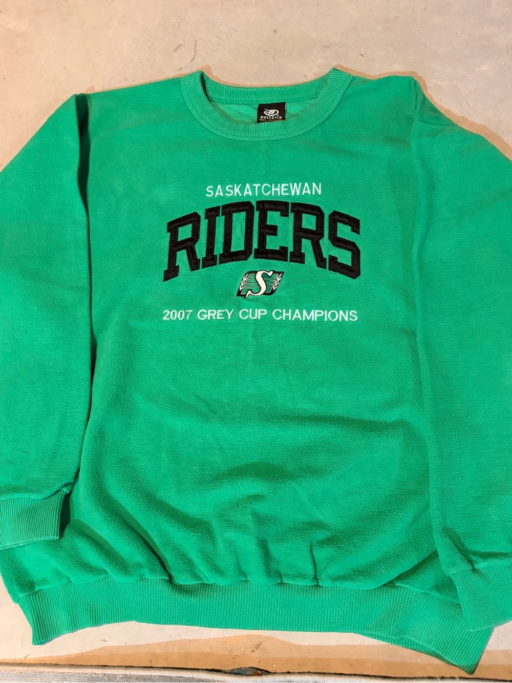 2007 Saskatchewan RoughRiders Green Sweatshirt XXL